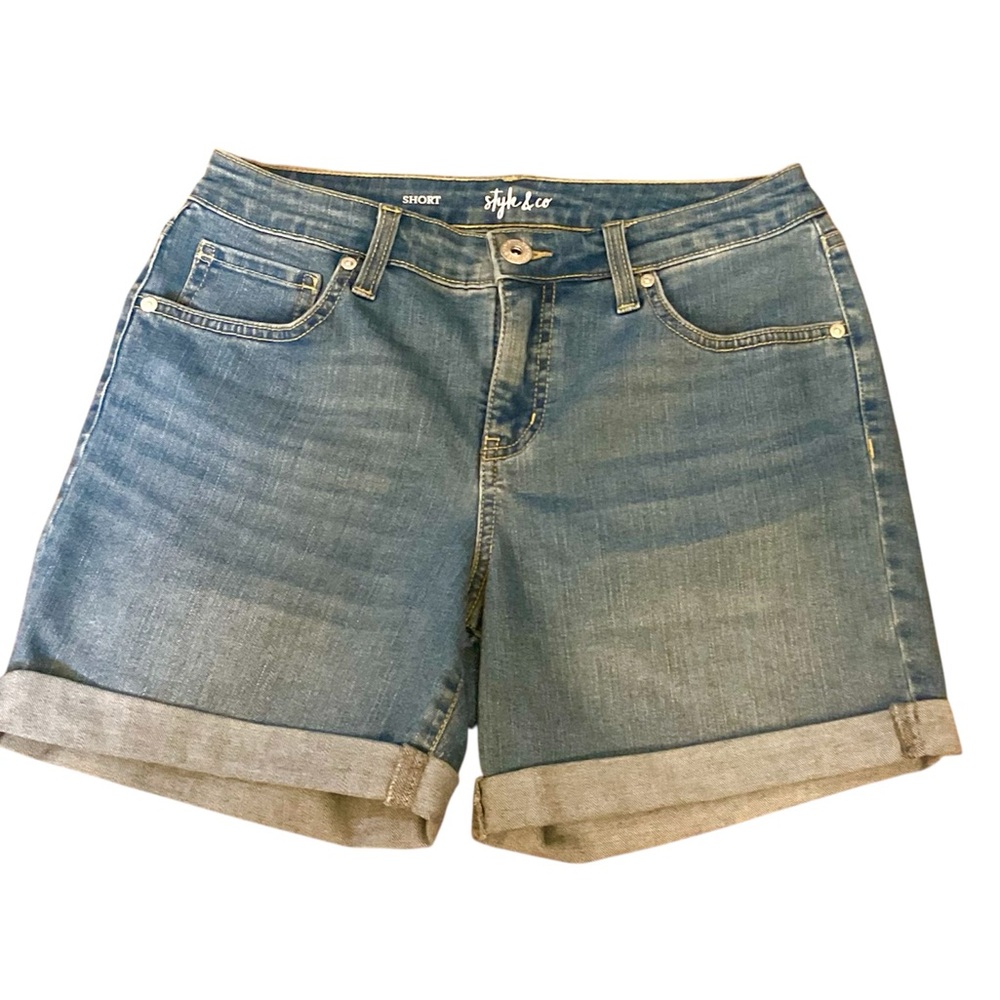 Style & Co. Women's Cuffed Denim Shorts Size- 2